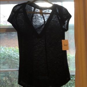 Free people black T-shirt